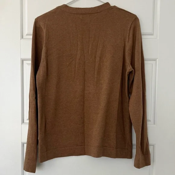 J. Crew Tan Neck Bow Teddy Sweater - Picture 5 of 5